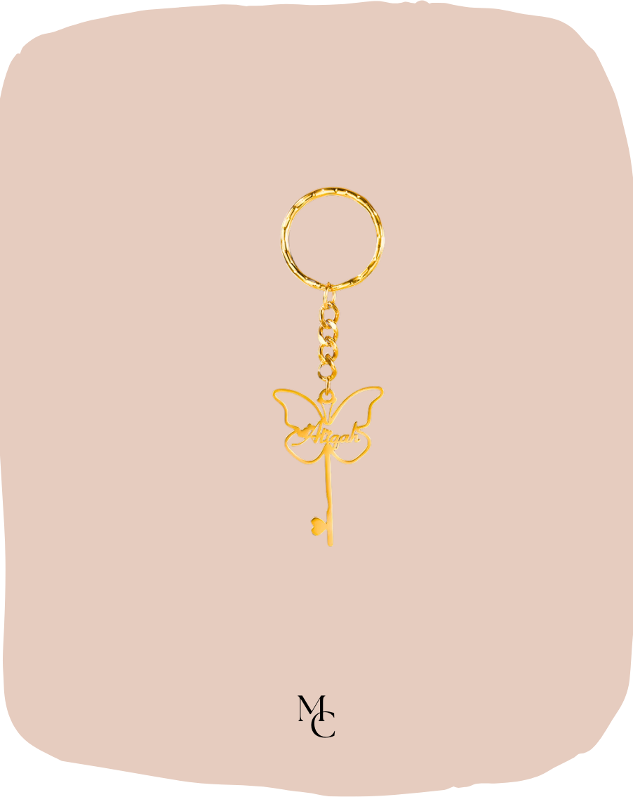 Porte-Clés Pendentif Papillon Personnalisé