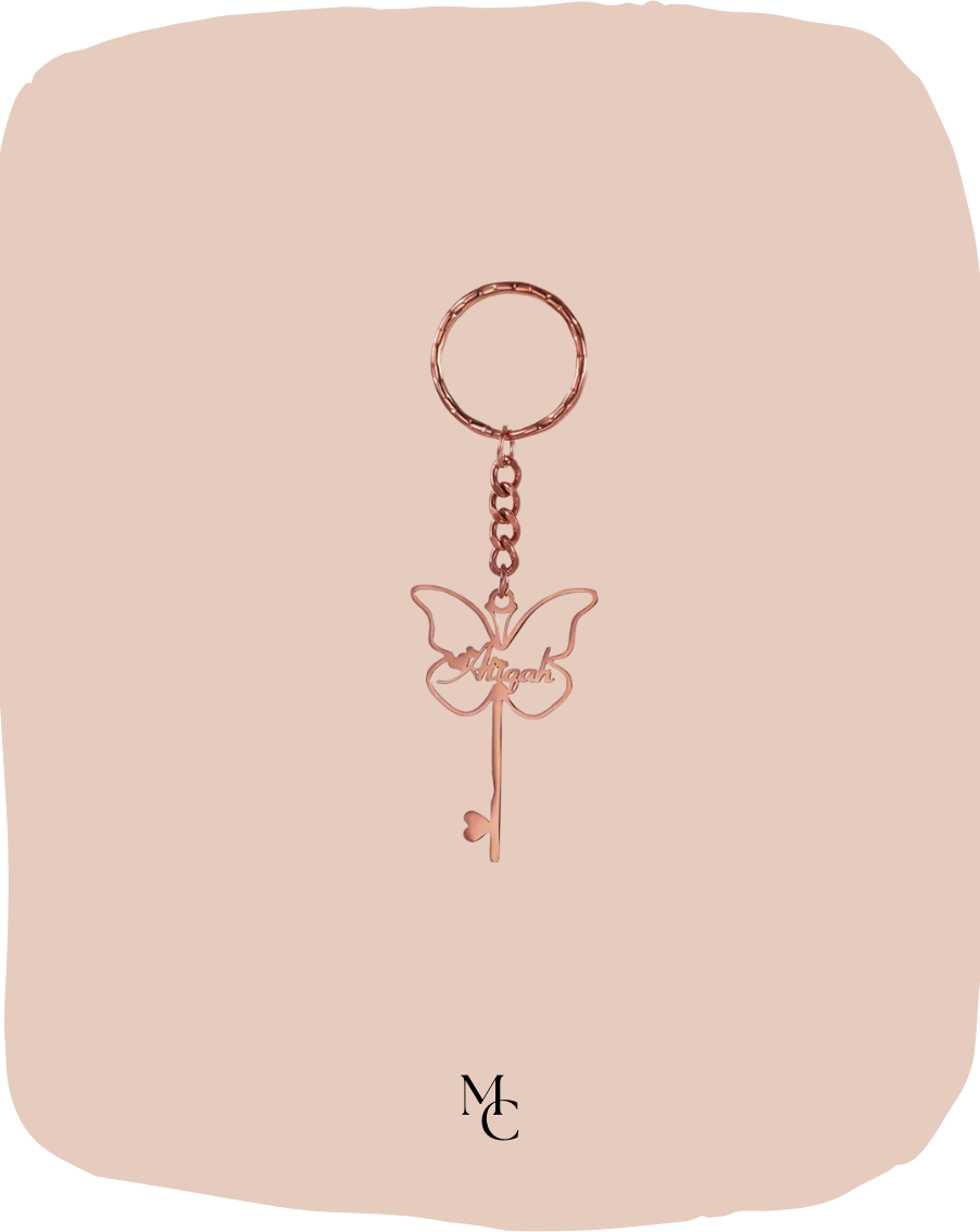 Porte-Clés Pendentif Papillon Personnalisé