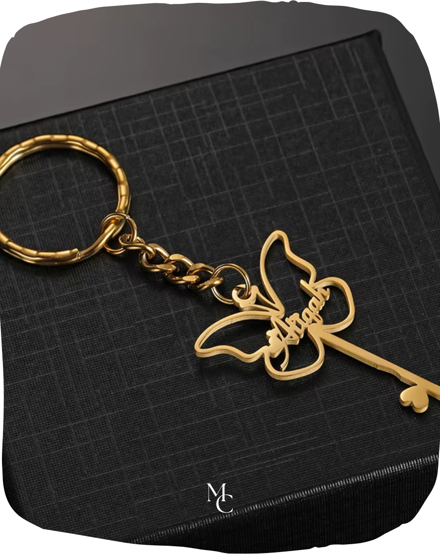 Porte-Clés Pendentif Papillon Personnalisé