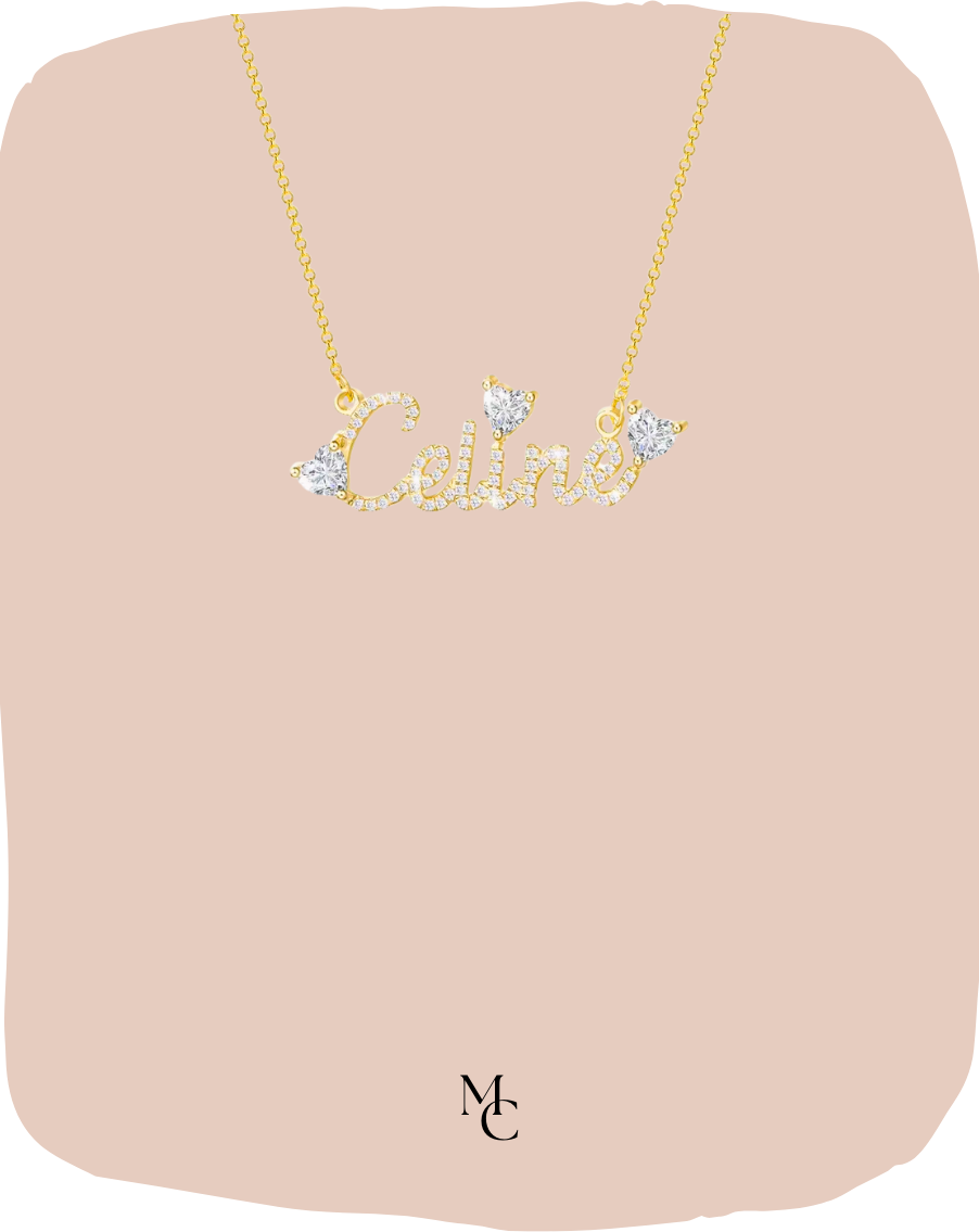 Collier nom personnalisé en zircon®