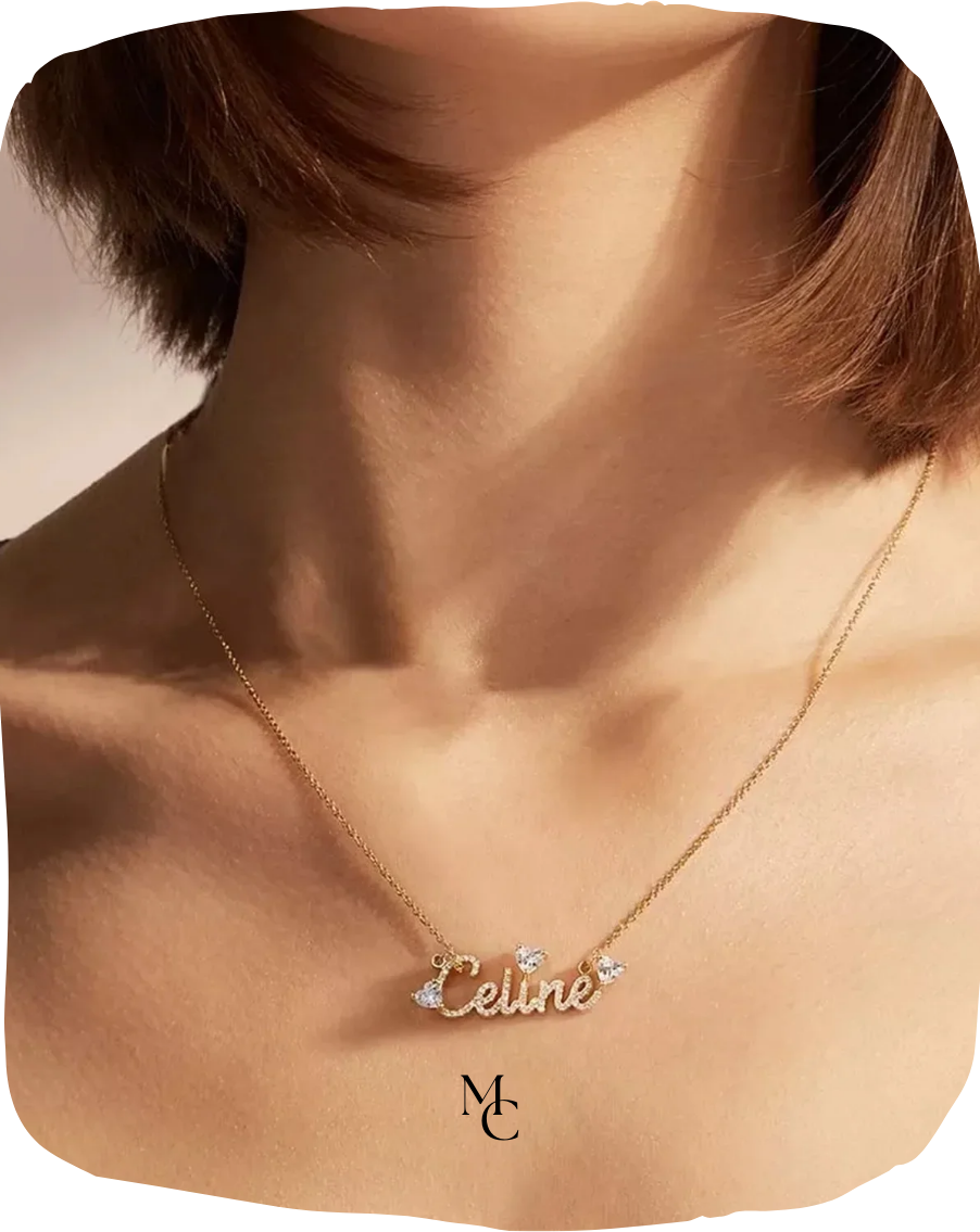 Collier nom personnalisé en zircon®