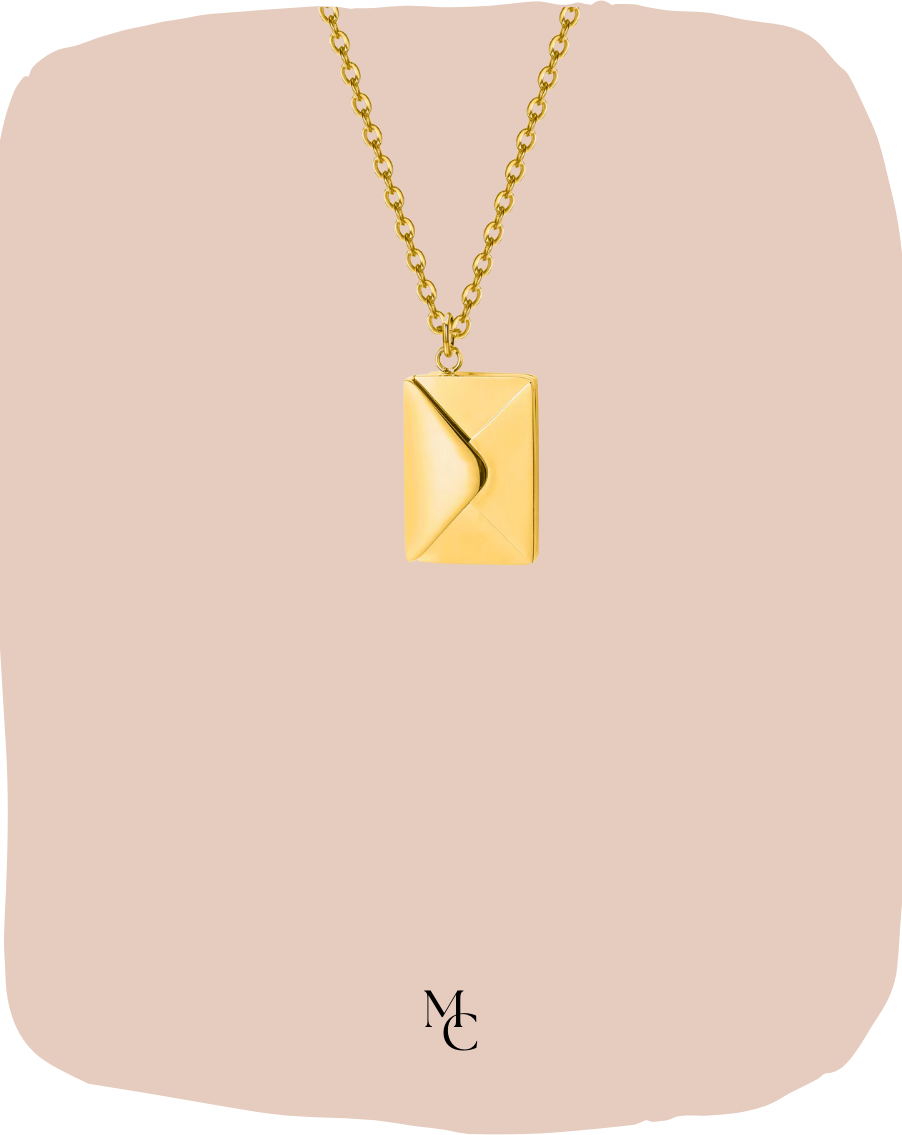 Collier pendentif enveloppe lettre d'amour®