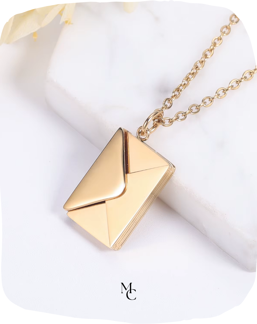 Collier pendentif enveloppe lettre d'amour®