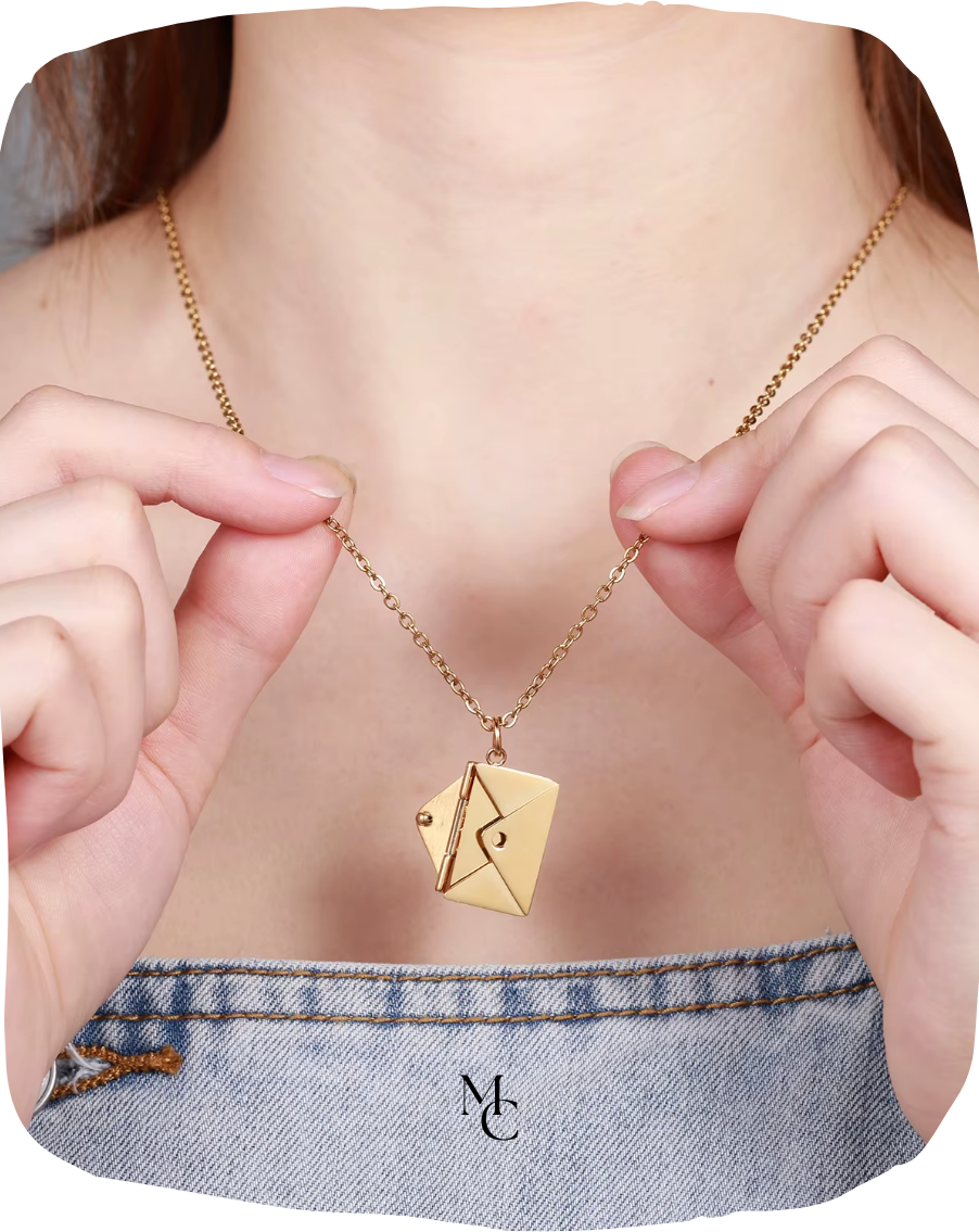 Collier pendentif enveloppe lettre d'amour®