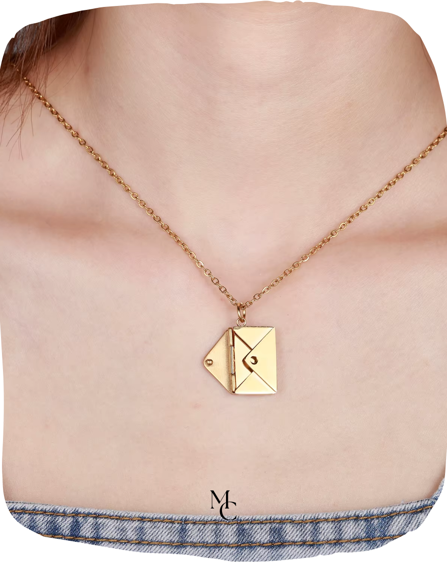 Collier pendentif enveloppe lettre d'amour®