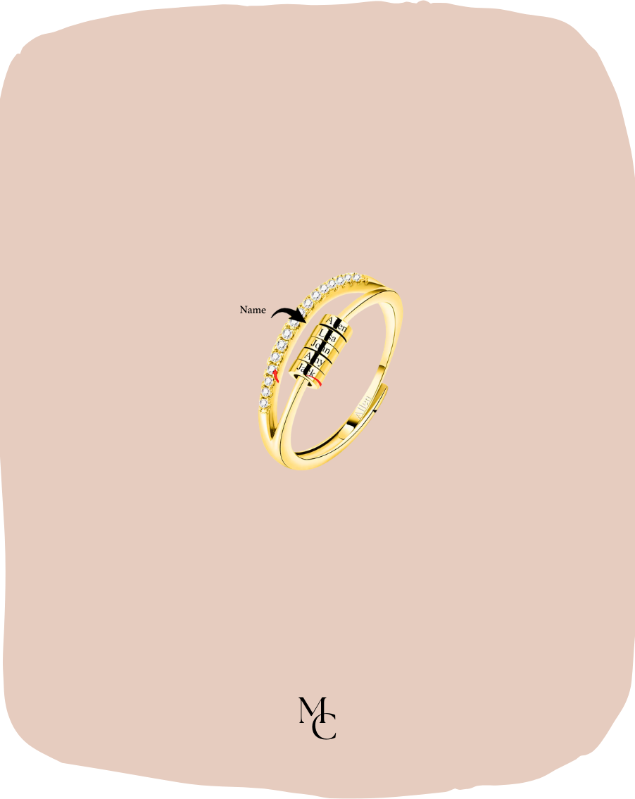 Bague réglable avec nom personnalisé®