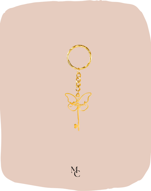 Porte-Clés Pendentif Papillon Personnalisé