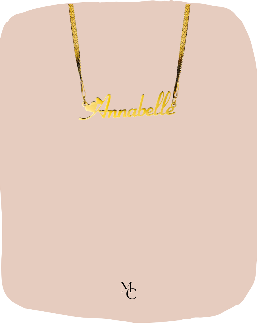 Collier chaîne serpent personnalisé avec nom®