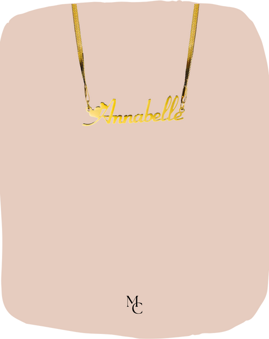 Collier chaîne serpent personnalisé avec nom®