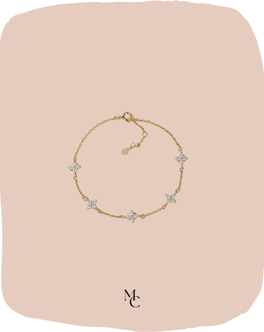 Bracelet fleur en cristal®