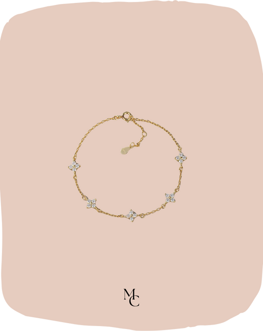 Bracelet fleur en cristal®