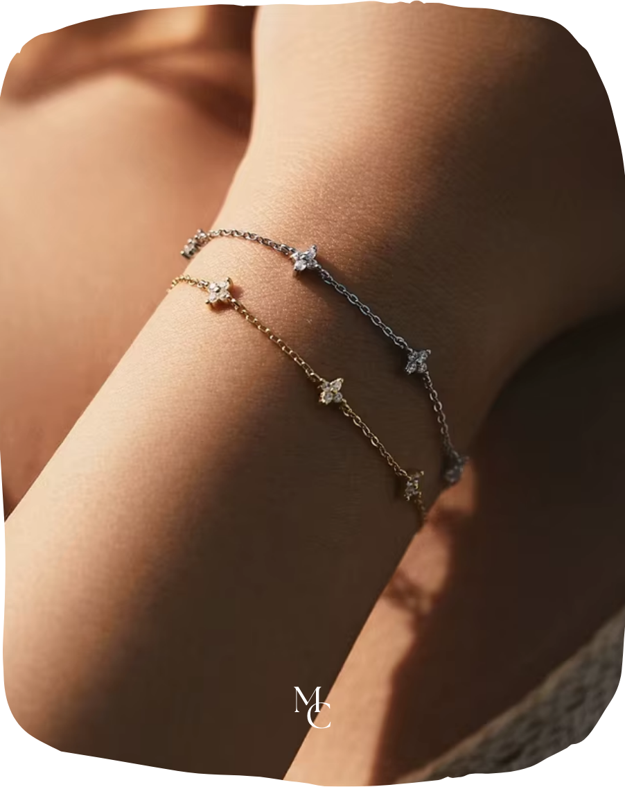 Bracelet fleur en cristal®