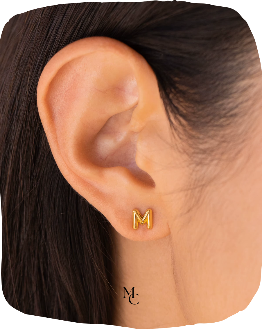 Boucles d’oreilles lettre ballon 3D®