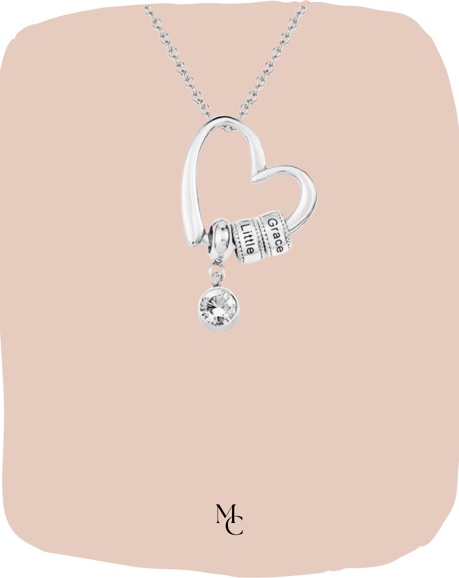 Collier cœur gravé personnalisé®