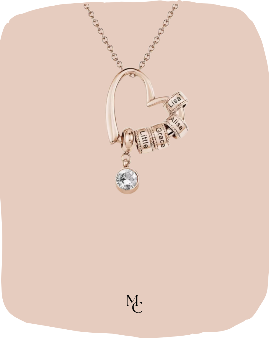 Collier cœur gravé personnalisé®
