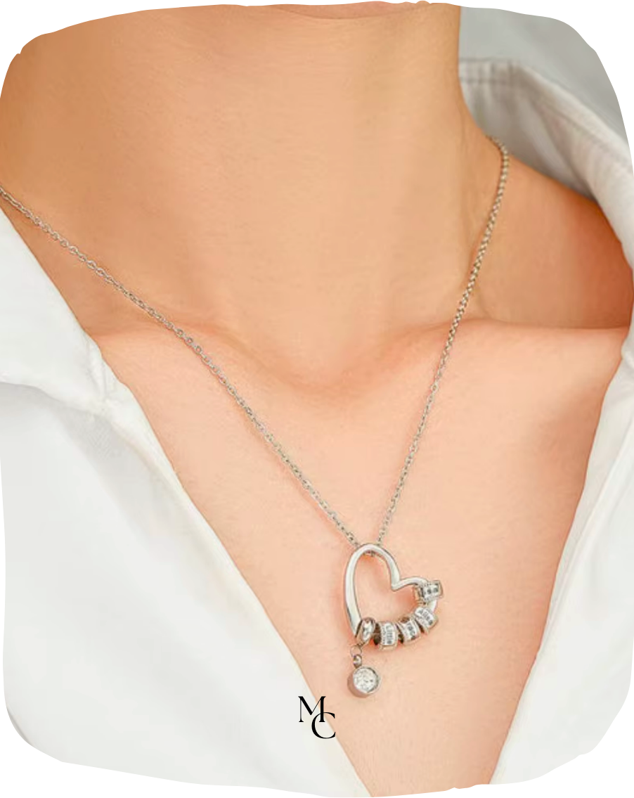 Collier cœur gravé personnalisé®